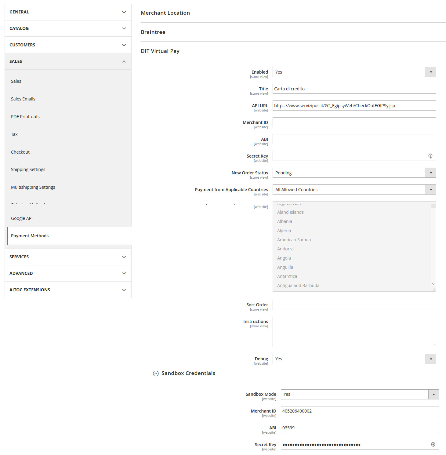virtualpay-config